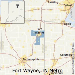 Fort_Wayne,Indiana Metro Area Map
