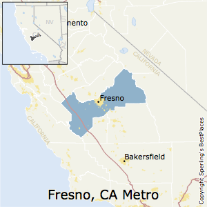 Fresno,California Metro Area Map