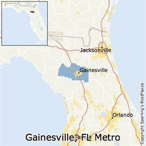 Gainesville,Florida Metro Area Map