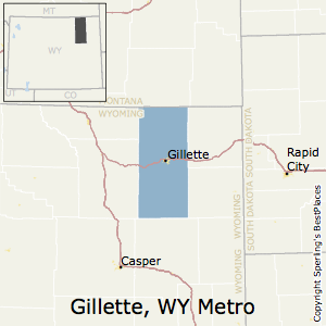Gillette,Wyoming Metro Area Map