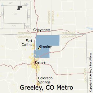 Greeley,Colorado Metro Area Map