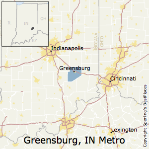 Greensburg,Indiana Metro Area Map