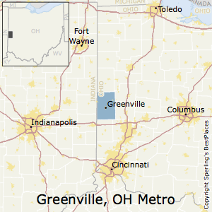 Greenville,Ohio Metro Area Map