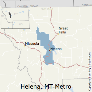 Helena,Montana Metro Area Map