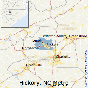 Hickory-Lenoir-Morganton,North Carolina Metro Area Map