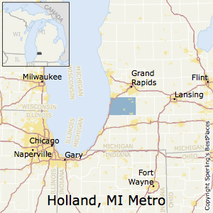 Holland,Michigan Metro Area Map