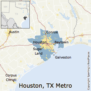 Houston-The_Woodlands-Sugar_Land,Texas Metro Area Map