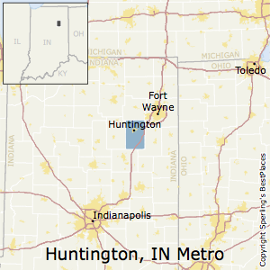 Huntington,Indiana Metro Area Map
