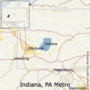 Indiana,Pennsylvania Metro Area Map