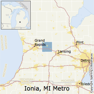 Ionia,Michigan Metro Area Map