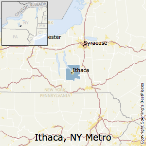 Ithaca,New York Metro Area Map