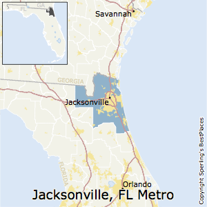 Jacksonville,Florida Metro Area Map
