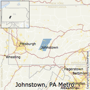 Johnstown,Pennsylvania Metro Area Map