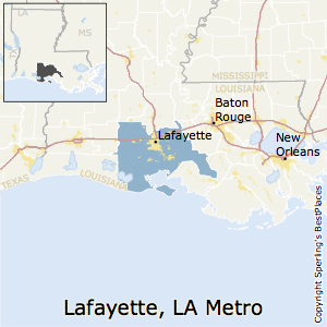 Lafayette,Louisiana Metro Area Map