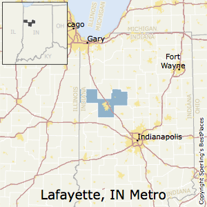 Lafayette-West_Lafayette,Indiana Metro Area Map
