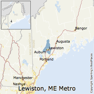 Lewiston-Auburn,Maine Metro Area Map