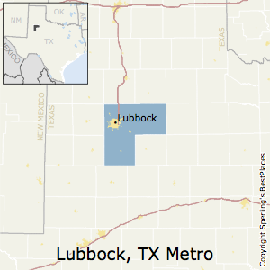 Lubbock,Texas Metro Area Map