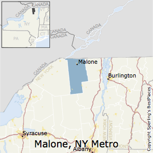 Malone,New York Metro Area Map