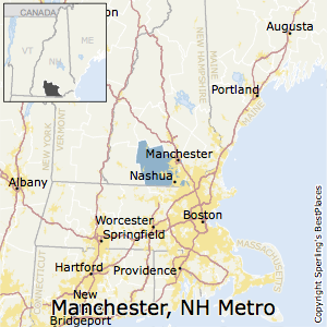 Manchester-Nashua,New Hampshire Metro Area Map