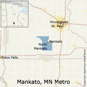 Mankato-North_Mankato,Minnesota Metro Area Map