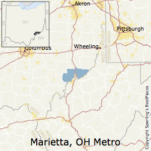 Marietta,Ohio Metro Area Map
