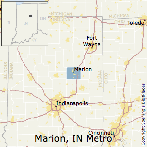 Marion,Indiana Metro Area Map