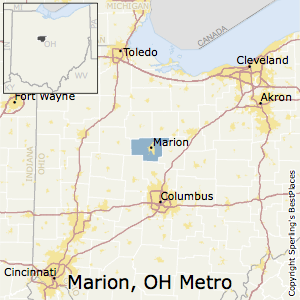 Marion,Ohio Metro Area Map