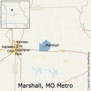 Marshall,Missouri Metro Area Map