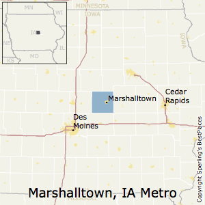 Marshalltown,Iowa Metro Area Map