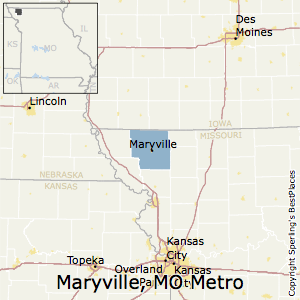 Maryville,Missouri Metro Area Map