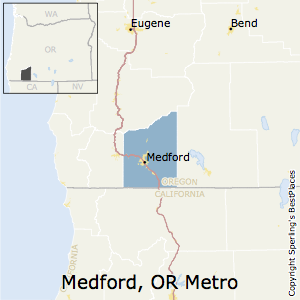 Medford,Oregon Metro Area Map