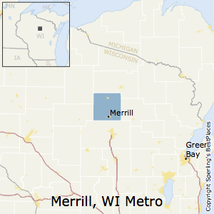 Merrill,Wisconsin Metro Area Map