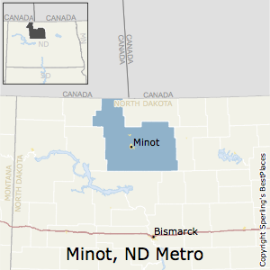 Minot,North Dakota Metro Area Map
