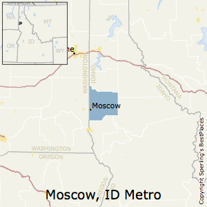 Moscow,Idaho Metro Area Map