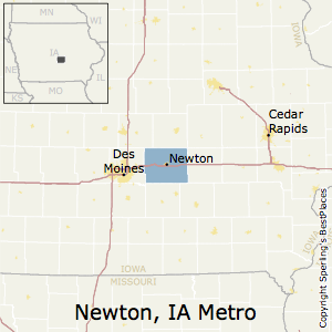 Newton,Iowa Metro Area Map