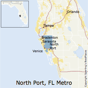 North_Port-Sarasota-Bradenton,Florida Metro Area Map