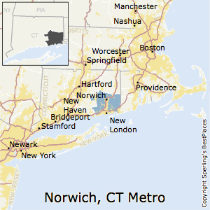 Norwich-New_London,Connecticut Metro Area Map