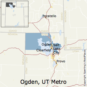 Ogden-Clearfield,Utah Metro Area Map