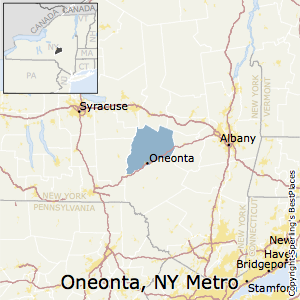 Oneonta,New York Metro Area Map