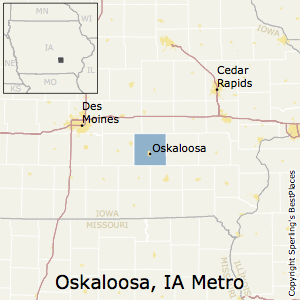 Oskaloosa,Iowa Metro Area Map