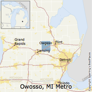 Owosso,Michigan Metro Area Map