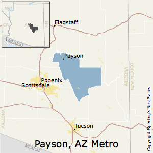 Payson,Arizona Metro Area Map