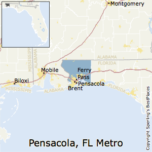 Pensacola-Ferry_Pass-Brent,Florida Metro Area Map