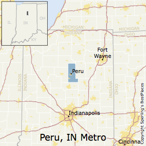 Peru,Indiana Metro Area Map