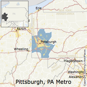 Pittsburgh,Pennsylvania Metro Area Map