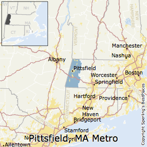 Pittsfield,Massachusetts Metro Area Map