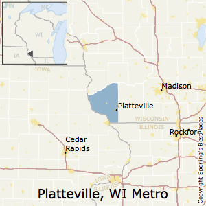 Platteville,Wisconsin Metro Area Map