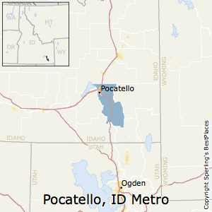 Pocatello,Idaho Metro Area Map