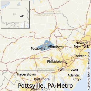 Pottsville,Pennsylvania Metro Area Map