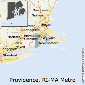 Providence-Warwick,Rhode Island Metro Area Map